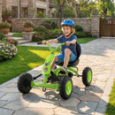 Kids 4-Wheel Pedal Go Kart with Steering Handlebars for Toddlers