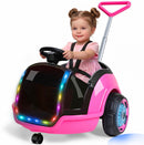 ANPABO 12V Pink 3-in-1 Electric Ride-On Car with Remote Control for Kids Ages 1.5-3
