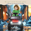 6V Kids Truck Ride-On Car for Toddlers with Music, LED Lights & Storage