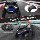 12V Dual Seat Electric Ride-On UTV for Kids with Suspension, Lights & Music