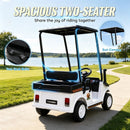 24V Dual-Seat Kids Golf Cart with Soft Start and Rear Suspension in White