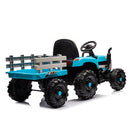 12V Battery-Powered Kids Ride-On Tractor with Trailer and Remote Control, 3-Speed Child Vehicle