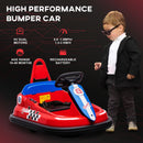 Red 6V Kids Bumper Car with 360° Spin, LED Lights, Music, and Horn