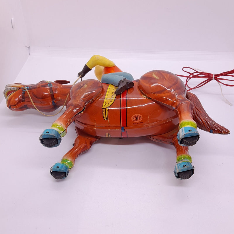 Vintage 1960s Western Ranger Wind-Up Litho Tin Toy from Japan