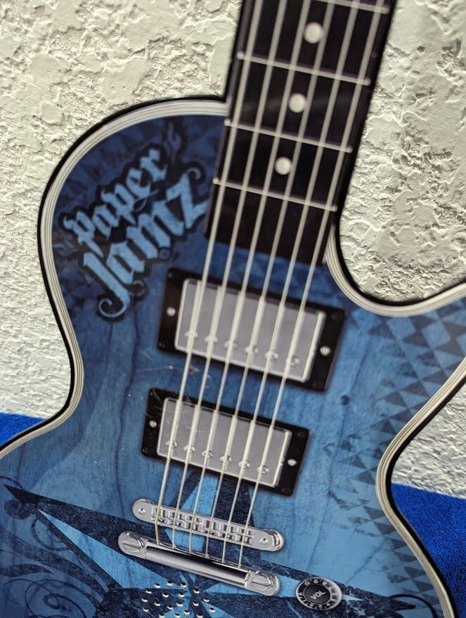 Wow Wee Paper Jamz Guitar Series 1 Instant Rock Star Blue Guitar Without Strap