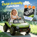 12V Official Volkswagen Beetle Electric Ride-On Car for Kids - Green, Speeds 1.5-2.5MPH