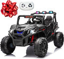 24V 2-Person Electric Car for Children, 800W Powered UTV Toy, 5MPH Spacious Side by Side
