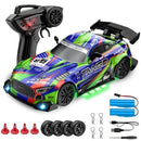 Green Electric Drift RC Racing Car for Hobbyists