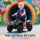 Gotrax Pink Ride-On Toy for Toddlers Aged 1.5-4, Powered by 12V Battery for 80 Minutes of Fun, Top Speed 1.5MPH