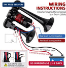 150dB Super Loud Train Horn for Cars and Trucks - All-in-One 12V Air Horn System