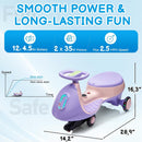 12V Electric Wiggle Ride-On Car with Pedal, 2-in-1 Rechargeable Battery System