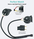 128dB Dual-Tone Automotive Horn Set with 1-to-2 Splitter
