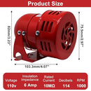 Red Electric Motor Alarm Siren 114dB AC 110V
