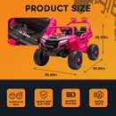 12V 2WD Kids UTV Ride-On Car with Parental Control, 3 Speeds, and LED Music