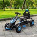 Blue Kids Pedal Go Kart for Ages 5-12, 110 lbs Weight Limit, 47.75" Length