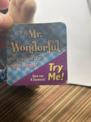 2003 Mr. Wonderful Man 5" Interactive Plush Doll with Key Clip - Brand New Tag