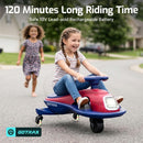 Gotrax Kids Electric Wiggle Car 3-8 Years, 12V Battery, 120-Minute Ride with Bluetooth