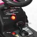 Honeyjoy 12V Pink Ride-On Tractor with Trailer, Remote Control, and Lights