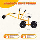 Albott Ride-On Excavator Toy with Working Crane and 8-Inch Wheels