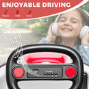Qaba Red 6V Electric Bumper Car for Kids with Large Wheels