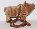 INTERACTIVE BROWN WALKING PIG TOY WITH SOUND - 12" x 8"