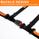 4-Point Safety Harness Set for Go Karts, UTVs, ATVs, and Racing - Black