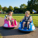Battery-Powered 12V Navy Bumper Car with 360° Spin & Remote for Ages 1.5 to 6