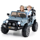 Grey 2-Passenger Electric Ride-On Truck with 12V Power for Kids