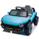 12V Volkswagen Beetle Electric Ride-On Car for Kids - Blue, Speeds Up to 2.5MPH