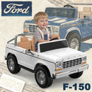 Ford F-150 24V White Electric Ride-On Car for Children