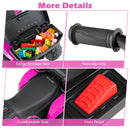 OLAKIDS 6V Pink Kids ATV with Spray Feature, Remote Control, and Storage Compartment