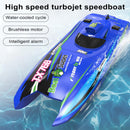 GoolRC 2.4GHz Waterproof Remote Control Boat with Dual Batteries - 30km/h White