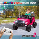 12V Remote-Controlled Kids Truck, Battery-Powered 4-Wheel Ride-On Car