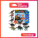 iGRATENS Realistic Dinosaur Sound Book and Plastic Animal Figures