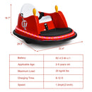 360° Spinning Red Bumper Car Toy with Remote Control for Kids