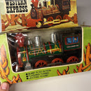 Classic Battery Powered Western Express Tin Litho Train