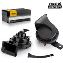 FARBIN 12V Universal Dual Tone Electric Car Horn - 130dB Loud and Waterproof