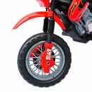 Red Electric Dirt Bike for Kids with Training Wheels, Headlight, and Music, Ages 5-8