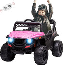 12V Electric Ride-On Car for Kids with Remote Control, LED Lights, and Music