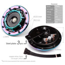 12V Supertone Loud High/Low Car Horn for Trucks and Electric Trains - White