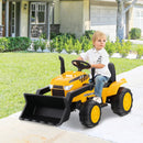 12V Remote-Controlled Kids Excavator with Adjustable Digger and LED Lights