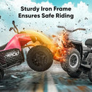 Pink 24V Heavy-Duty 4WD Iron-Frame ATV for Big Kids - 2 Seater