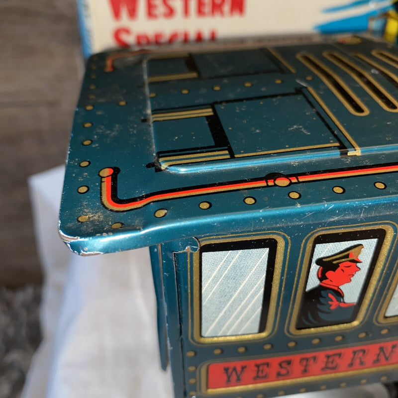Vintage 1960s Western Special Battery-Operated Locomotive with Original Box