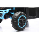 24V 4WD Blue Kids Golf Cart Ride-On with Remote Control, LED Lights, Sounds, and Two Seats