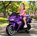12V Battery-Powered Kids Motorcycle - Ride-On Toy for Boys and Girls Aged 3-6 Years