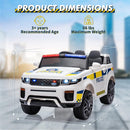 Children's Police Car Ride-On with Remote Control, 12V Electric Vehicle Featuring LED Lights and Music