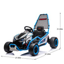 24V 400W Children's Electric Drift Go-Kart with Roll Cage, Safety Harness, and Bluetooth