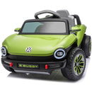 12V Official Volkswagen Beetle Electric Ride-On Car for Kids - Green, Speeds 1.5-2.5MPH