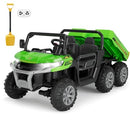 Electric Green 2-Seater Dump Truck for Big Kids - 24V Ride-On Toy