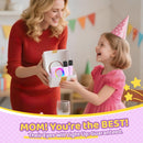 Jeefu Purple Karaoke System for Girls Aged 3-12 with Dual Microphones